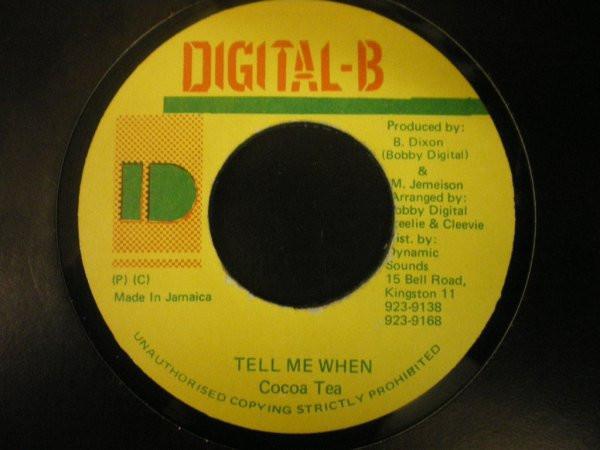 

7inch Record COCOA TEA Tell Me When NONE DigitalB Jamaica Reggae Ska Dub Used