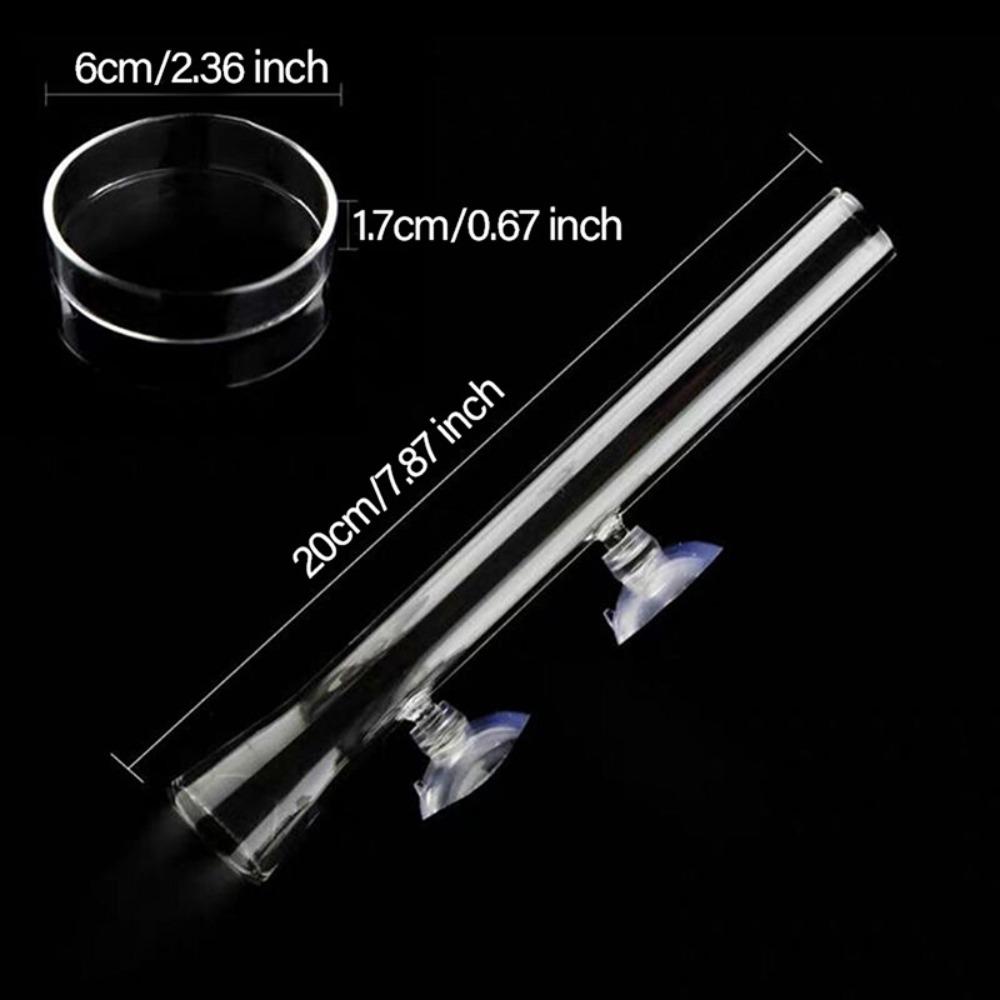With Suction Cup Aquarium Fish Tank Feeder Set Transparent Shrimp Feeding Tube New Feeder Bowl