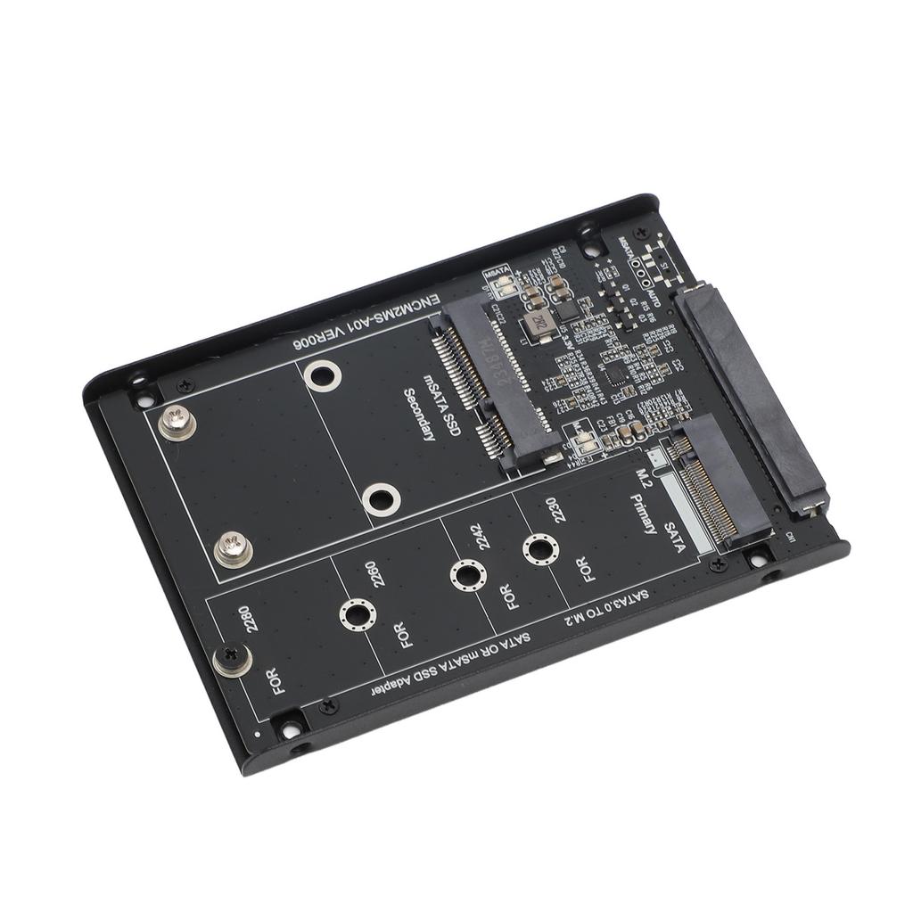 M.2 NGFF MSATA SSD Enclosure 6Gbps M.2 NGFF KEY B MSATA SSD Hard Drive to Serial ATA3.0 Converter Adapter for Win 7 8