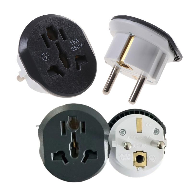 16A Universal Eu Travel Adapter Euro Converter Uk Us Au To Eu Ac Socket Plug