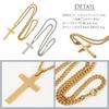 Cross Necklace for Cross Pendant [Genuine] Men, Fashionable, (GOLD)
