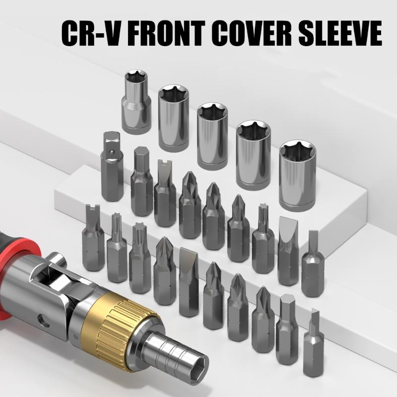 Bendable Ratcheting Screwdriver Bit & Socket Set,Multifunction for Home, Office, Apartment, Car Repair