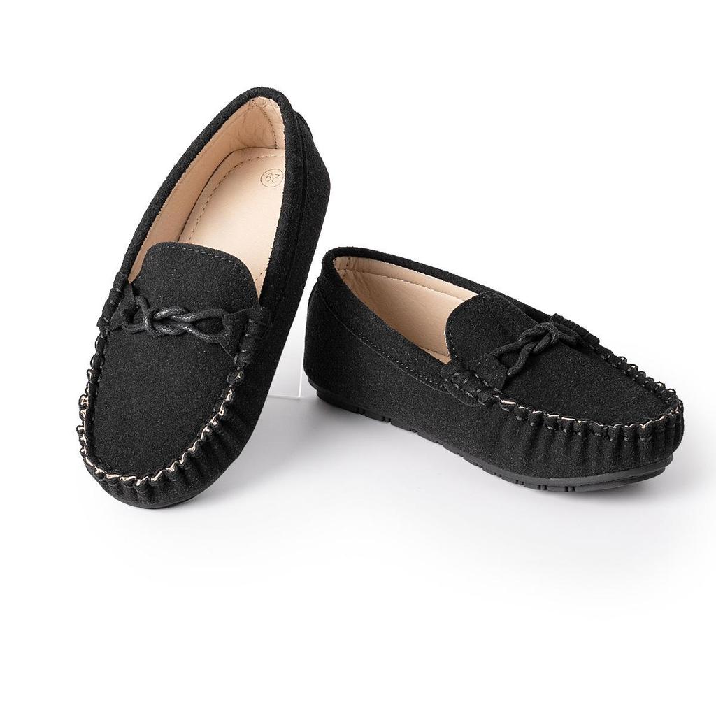 2025 Spring Kids' Suede Slip-on Loafers - Casual Style