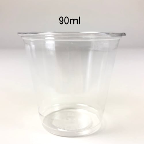 Sunnap Disposable Clear Cups, 90ml, Polyethylene Terephthalate (Pack of 100), Made in Japan, XKT7001