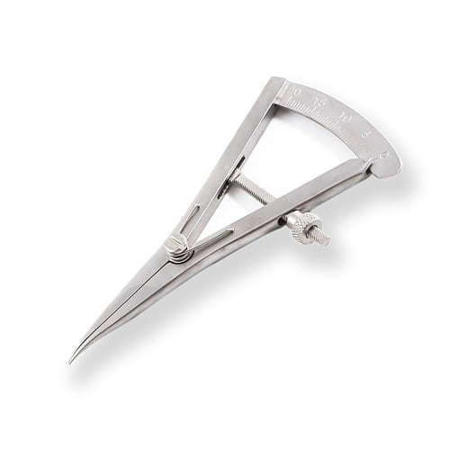 LIKENNY LIKENNY Divider, Leather Craft Awl, Compass, Leather Marking, Line Drawing, Stainless Steel, Screw-On Measuring Tool (Bent Tip)