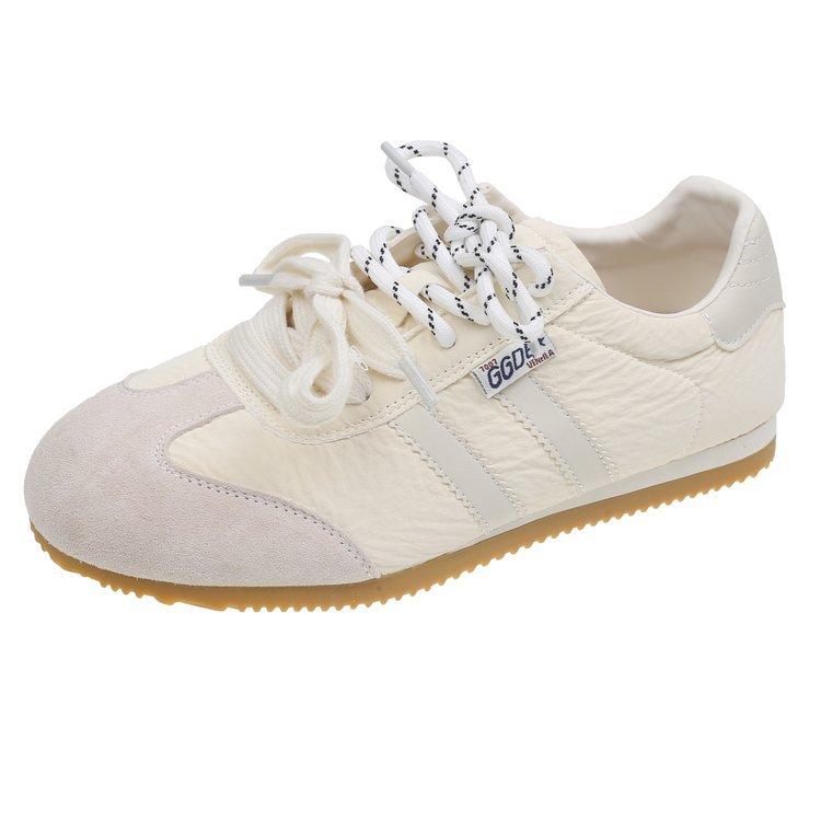 Retro German Training Shoes Women's Spring 2025 New Flat-bottomed Casual Board Shoes Sports Shoes Versatile Forrest Gump Shoes Little White Shoes