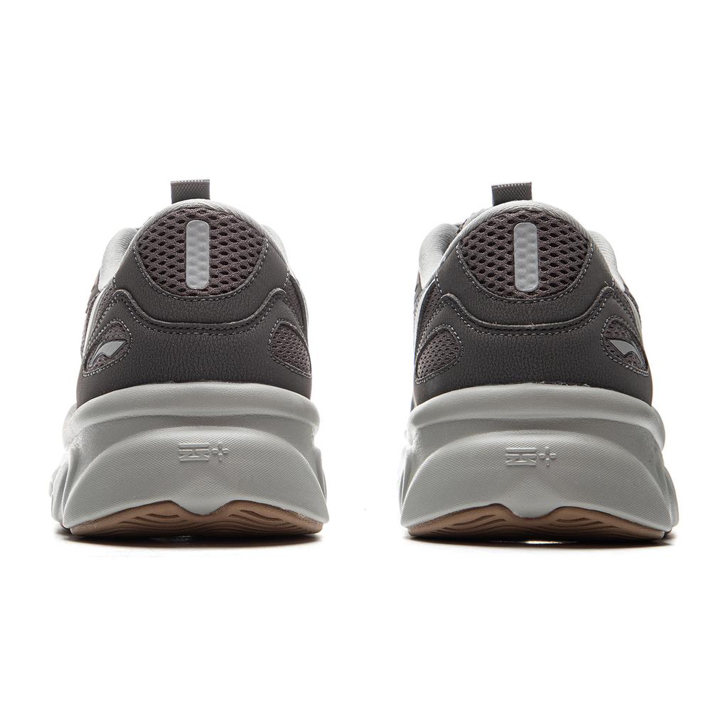 Li Ning Nai Ye 2.0 Comfortable Versatile Thick Sole Height Increasing Wear Resistant Non Slip Low Top Casual Shoes Men Casual Shoes Gray AGCU355-1