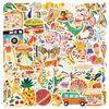 50 Cartoon Colorful Illustrations Graffiti Stickers Decorate Guitar Notebook Suitcase DIY Waterproof