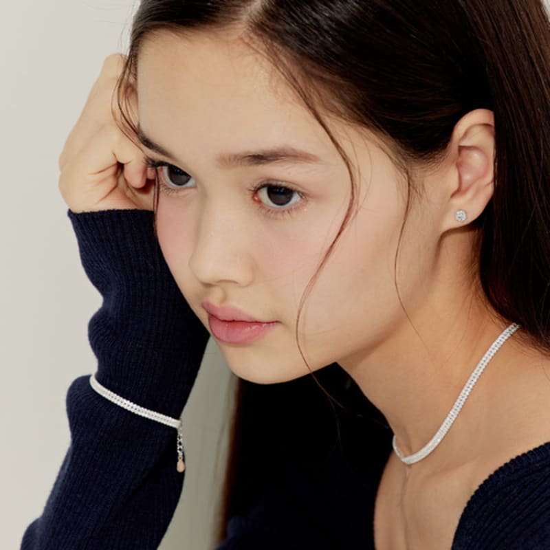 murmur [925silver]Sparkling double cubic bracelet