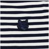 Maison Kitsune Bold Fox Head Patch Multi Stripe Women Short Sleeve Tee Ow00110kj0008