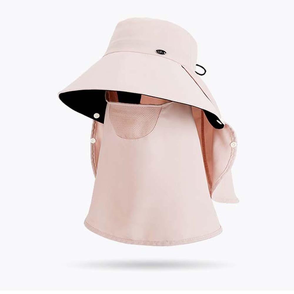 Wide-brimmed Sunshade Shawl Cap Anti-UV Mask Picking Tea Hat Cycling Cap Neck Protection Hat  Women