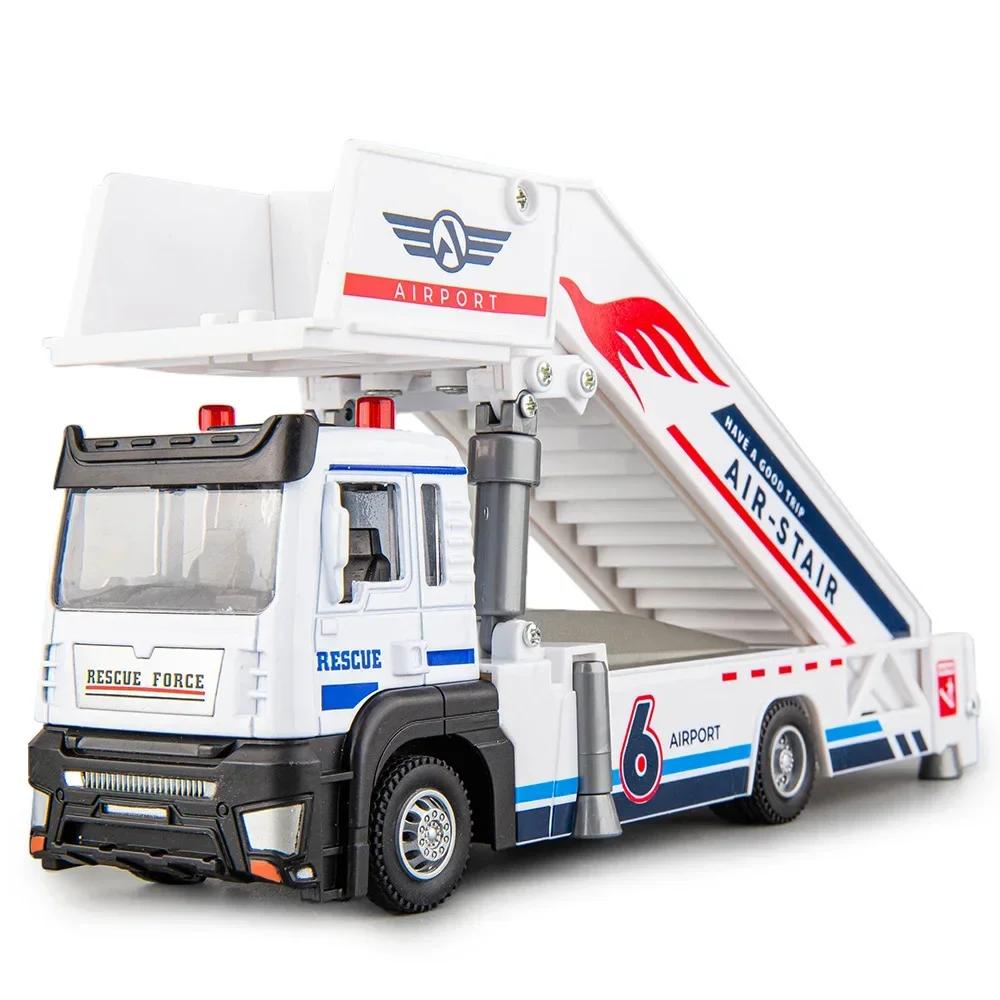 

Alloy Truck Model 1/32 Diecast Boarding Trailer Trucsk with Light Moveble Engineering Car Tractor Toys for Boys Kids Gift белый