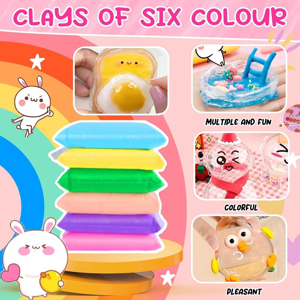 ZiZa Cute Bunny Nano Tape Bubble Kit for Kids, Nano Bubble Tape Squishy Maker Kit, Nano Tape Bubbles, Toys for Girls 4-6,Girl Toys Age 6-7 Years Old,