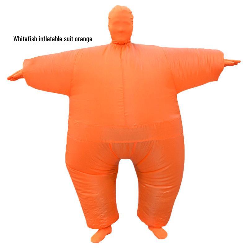 Inflatable White Ninja Sumo Cosplay Costume for Halloween Party