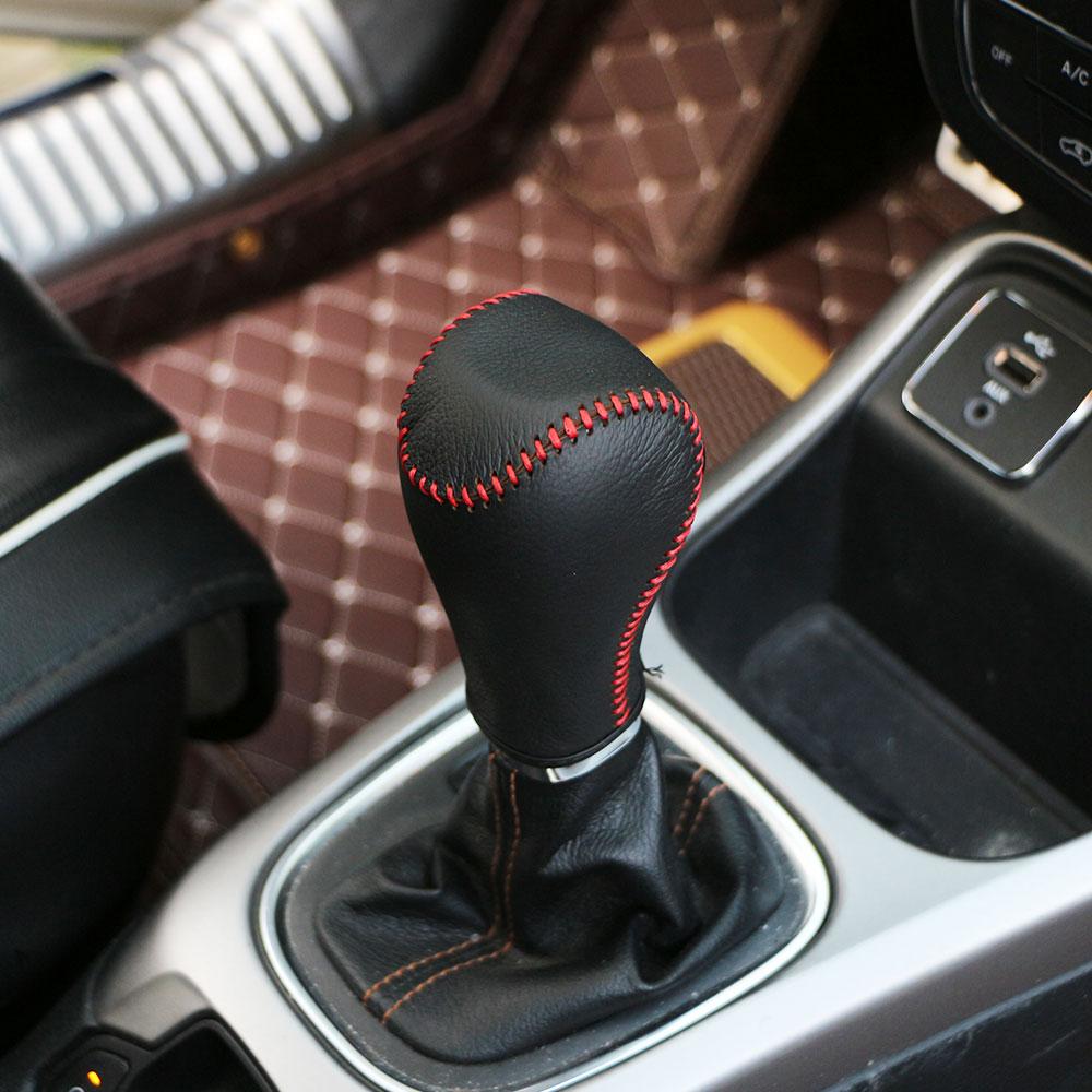 Automatic Gear Shift Cover for JEEP Compass 2015 - 2025 Renegade 14-25 Leather Gear Shift Cover Car Interior Leather Upgrade Kit