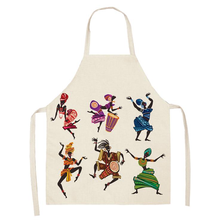 Cooking Baking Apron Home African Women's Pattern Apron Children's House Cleaning Barista Apron Men's and Women's Kitchen Apron