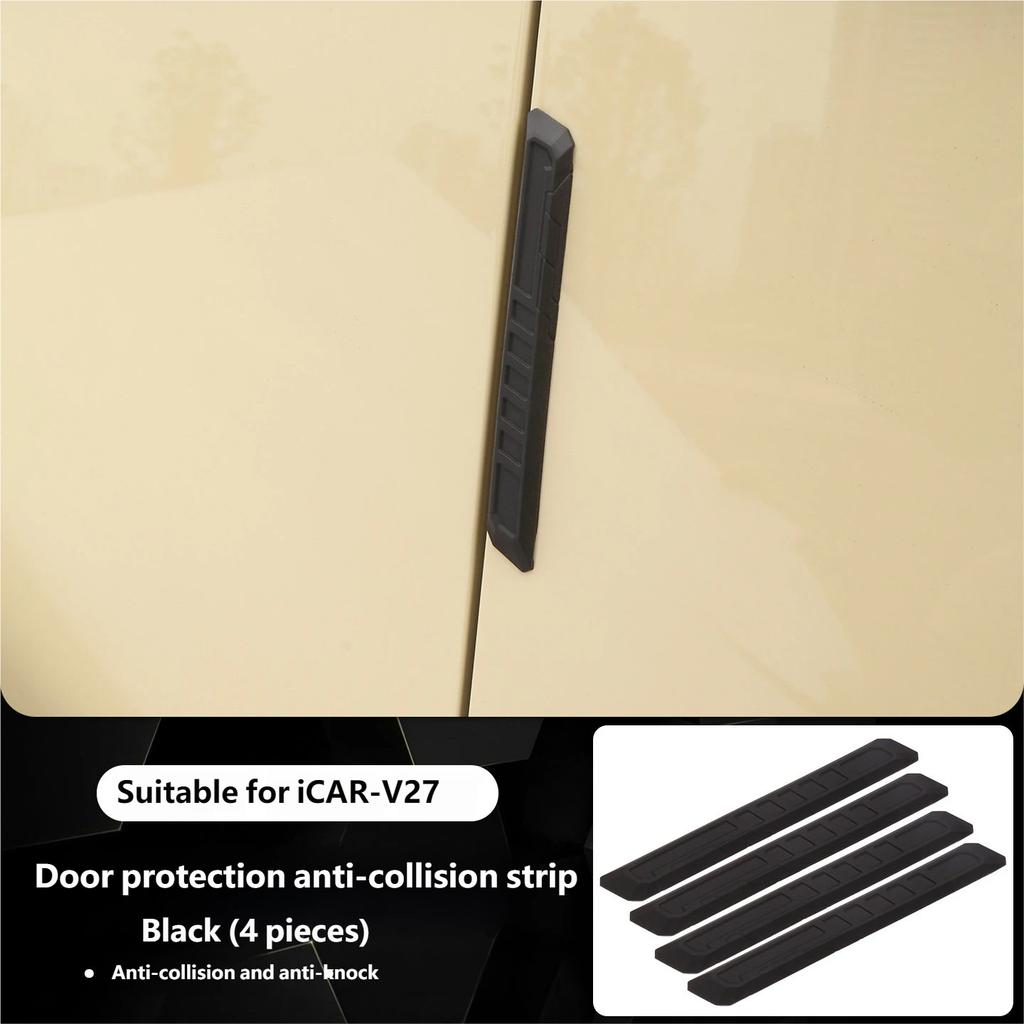 For Chery iCAR V27 Door Anti Collision Strip Original Style Silicone Protective Strip Car Exterior Decoration Modification