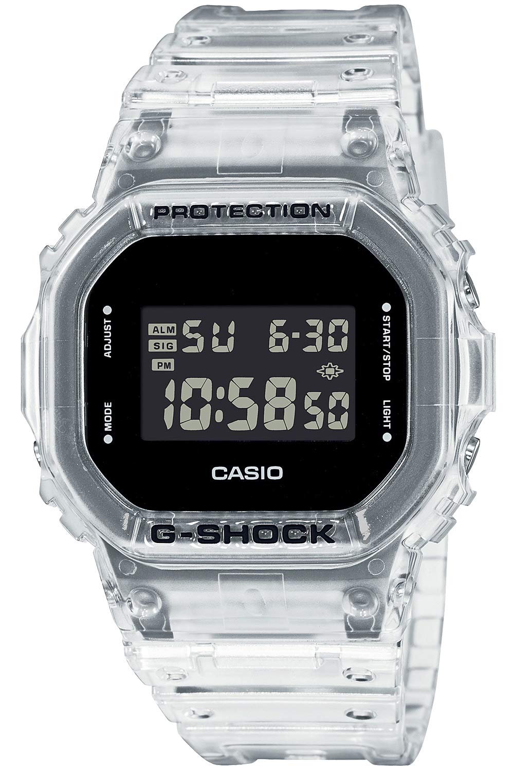 

Мужские часы Casio Skeleton Series Clear G-Shock DW-5600SKE-7JF, чёрный