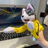 With Sound Kung Fu Glove Doll Funny Sound Plush Puppet Dog Interactive Hand Puppet  Kids Party