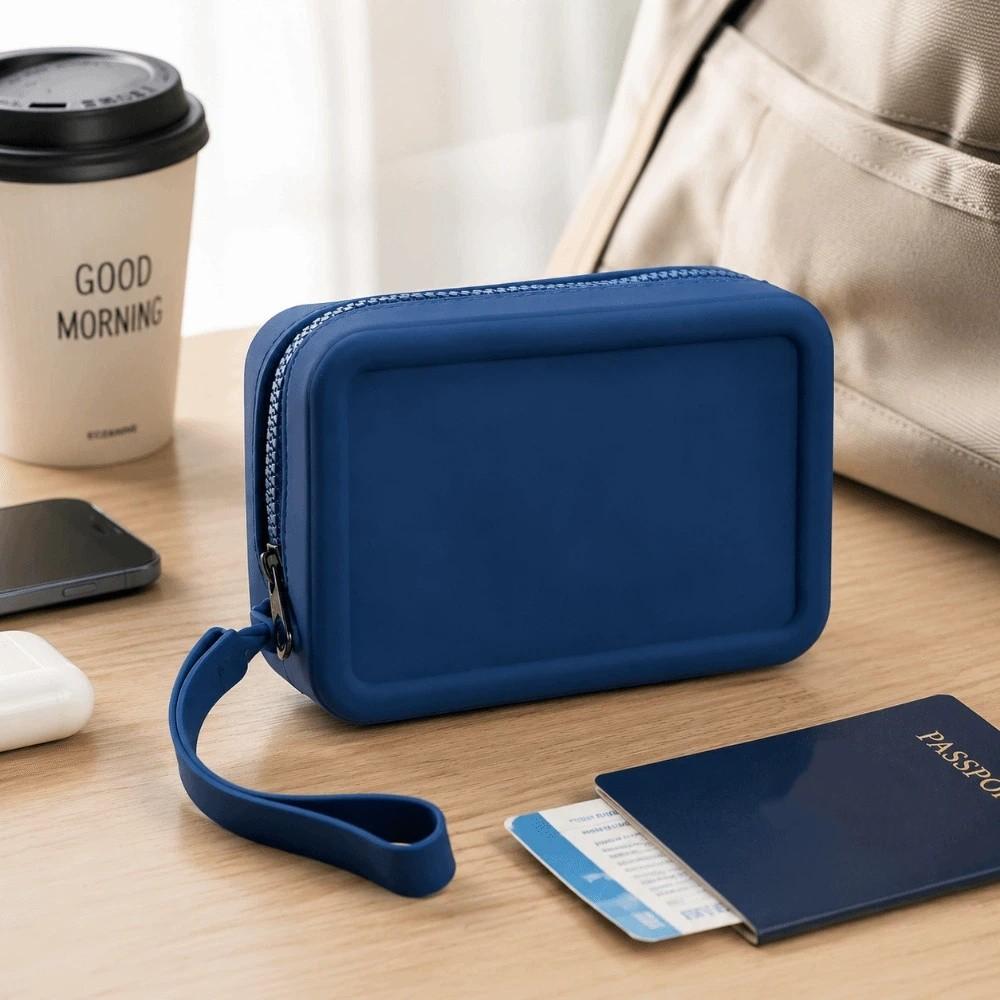 Silicone Small Travel Pouch Large Capacity Storage Bag Organizer Toiletries Handbag Toiletries Use