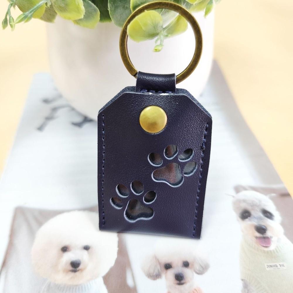 Puppy Pet Hair Storage Bag Keyring Dogs Paw Pendant Cute Pet Hair Keychain  Hanging Accessory