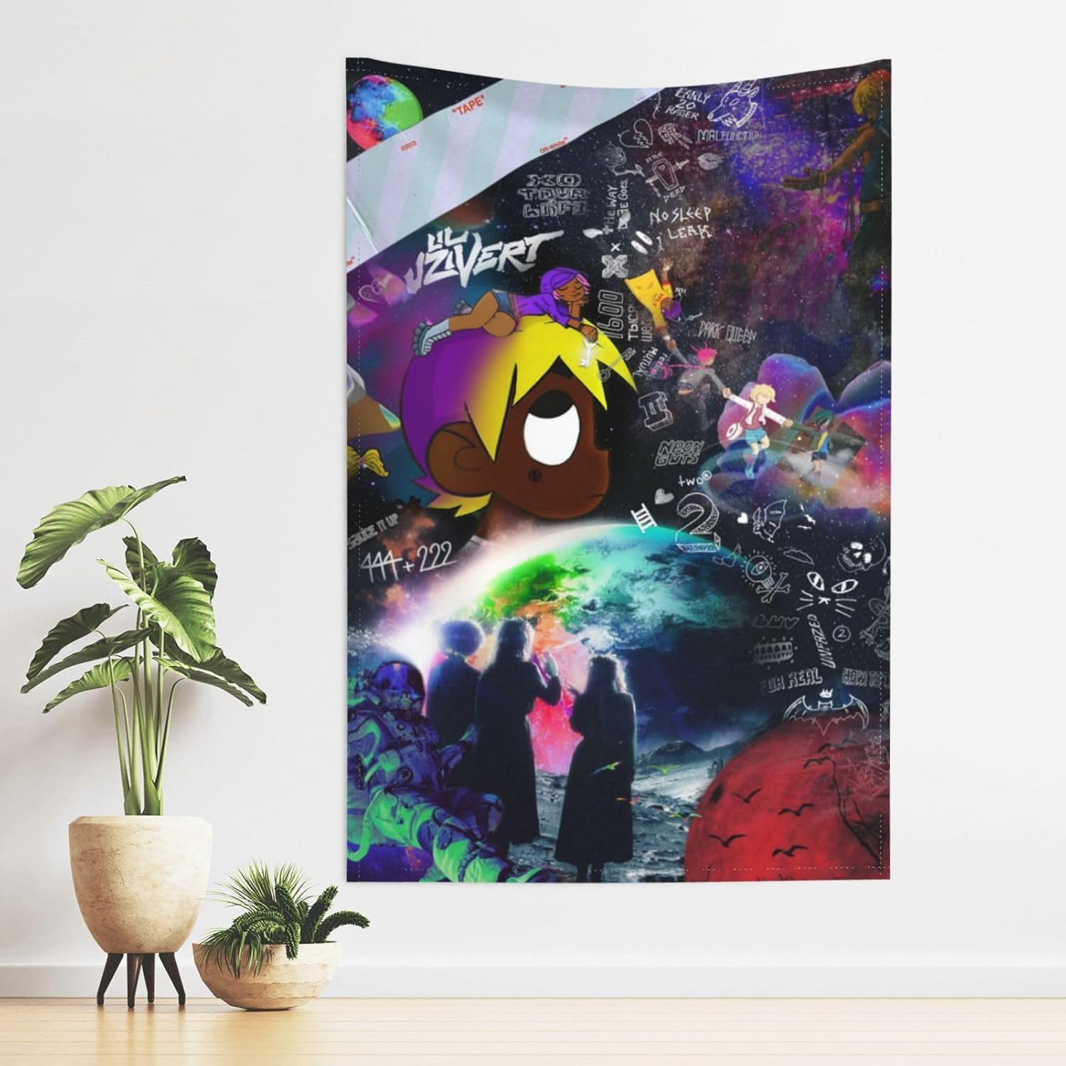 Tapestry fawhaowj lil hip hop uzi album 75x100 чёрный