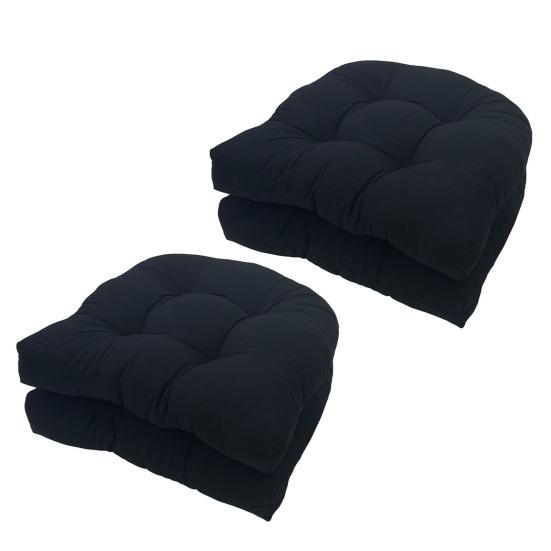 2 szt. Poduszki na krzesła ogrodowe Wodoodporne poduszki do siedzenia w kształcie litery U Grube bawełniane wypełnienie Łatwa w czyszczeniu poduszka tarasowa do salonu