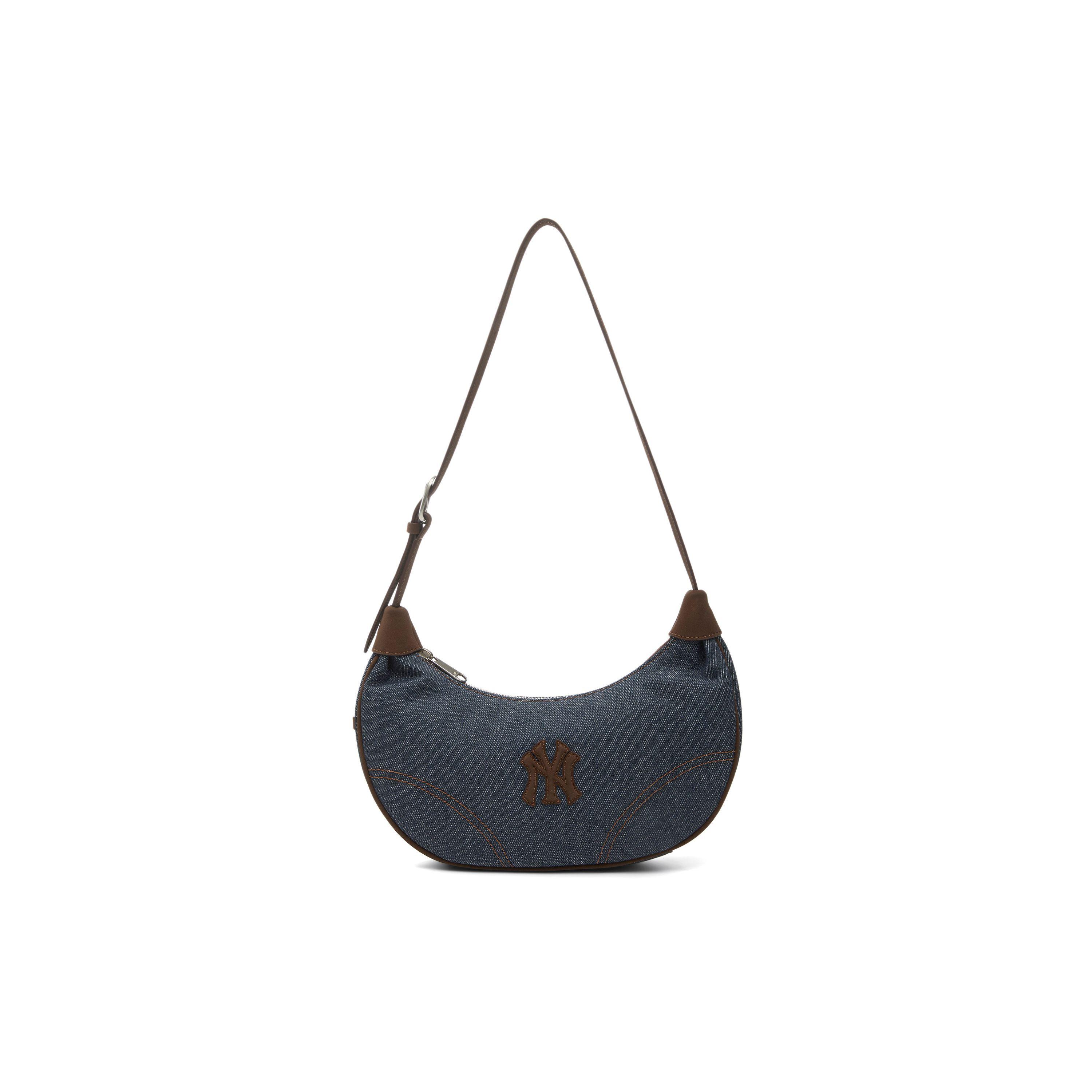 MLB New York Yankees FW25 Vintage Denim Minimalist Commuter Adjustable Shoulder Bag Unisex bags Indigo 3ABQMV35N-50INS Indigo 14400₽