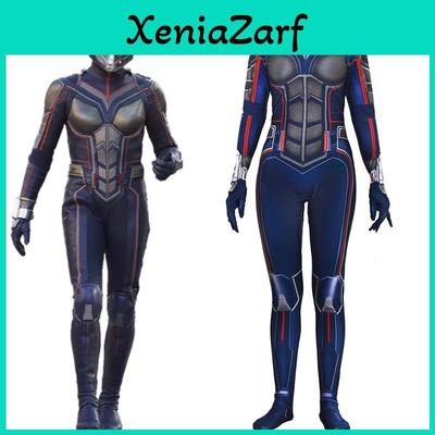 Exquisito Disfraz de Cosplay Ajustado de Superhéroe Ant-man y Avispa Para Niños y Adultos