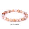 She Yao Natürlicher Kristallachat Tigerauge Armband - Modeschmuck mit einzelnen runden Perlen
