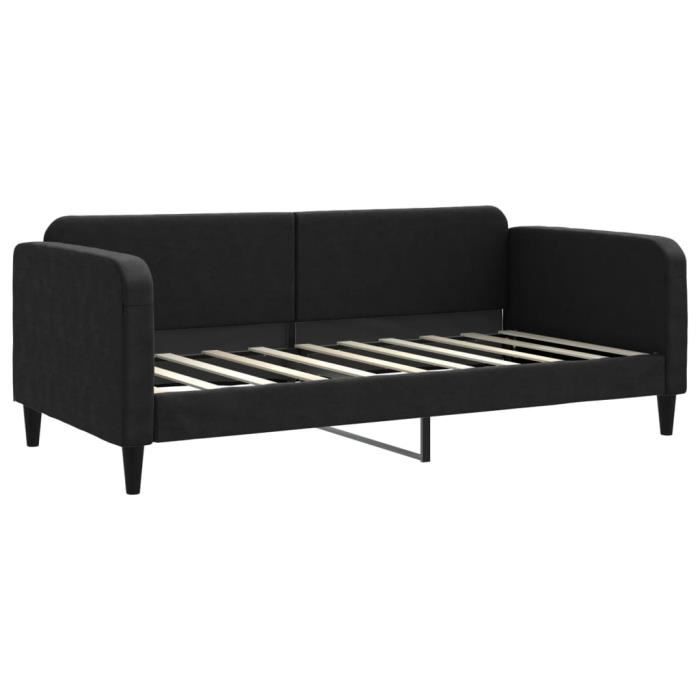 VidaXL Daybed with Mattress Black 90x190 Cm Fabric 3196810