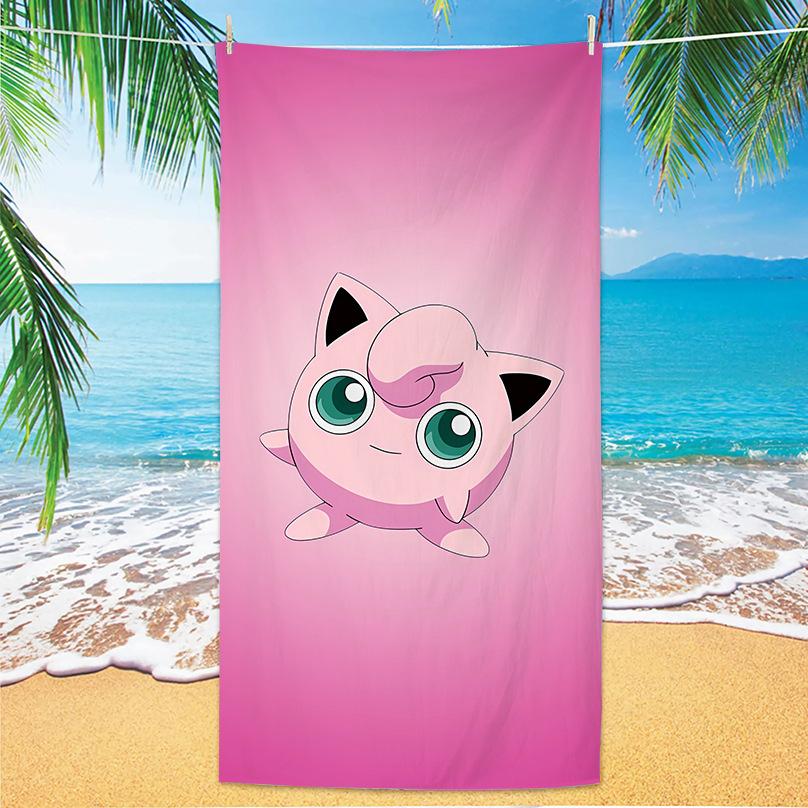 Microfiber Cartoon Printed Beach Towel Quick Absorbent Bath Towel For Adults Kids Swimming Seaside