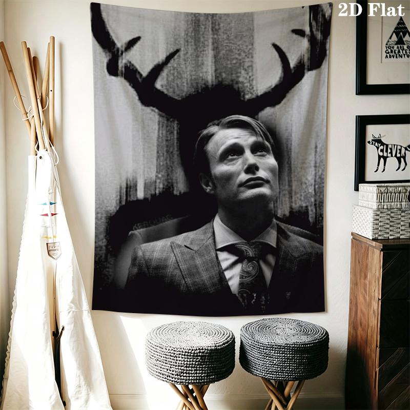 Hannibal Wall Tapestry Aesthetic Wall Hanging Printed Fabric Blanket Decorative Tapestries for Bedroom Living Room Home Decor