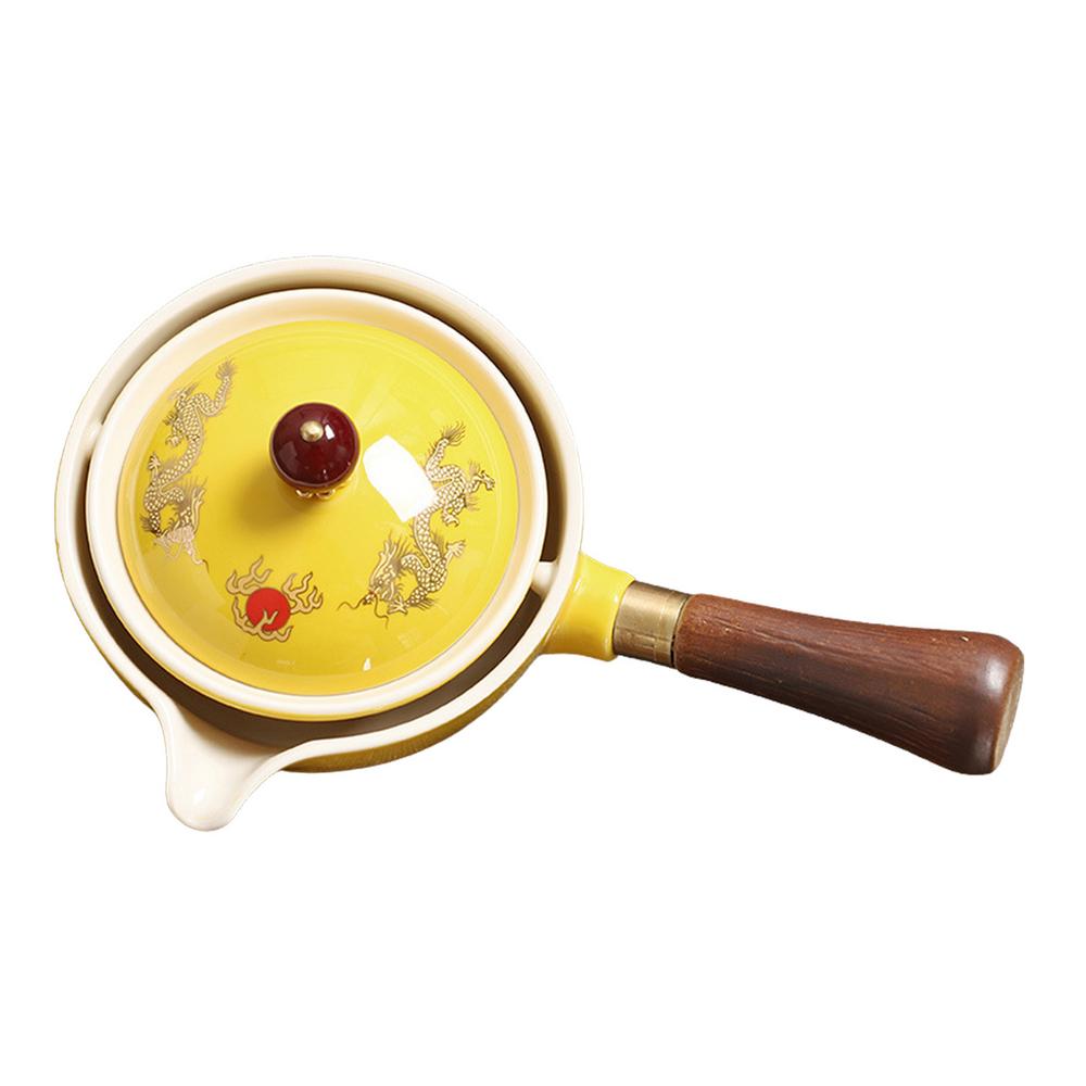 360 Rotation Tea Maker and Infuser Ceramic Tea Cup for Puer Porcelain Chinese Gongfu Tea Cup Flowers Exquisite Shape