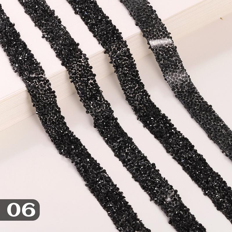 10m Rhinestone Trim Crystal Motif Hot Fix Rhinestone Tape Iron On Applique for DIY Dress Wedding Clothing Bag Shoes Accessories