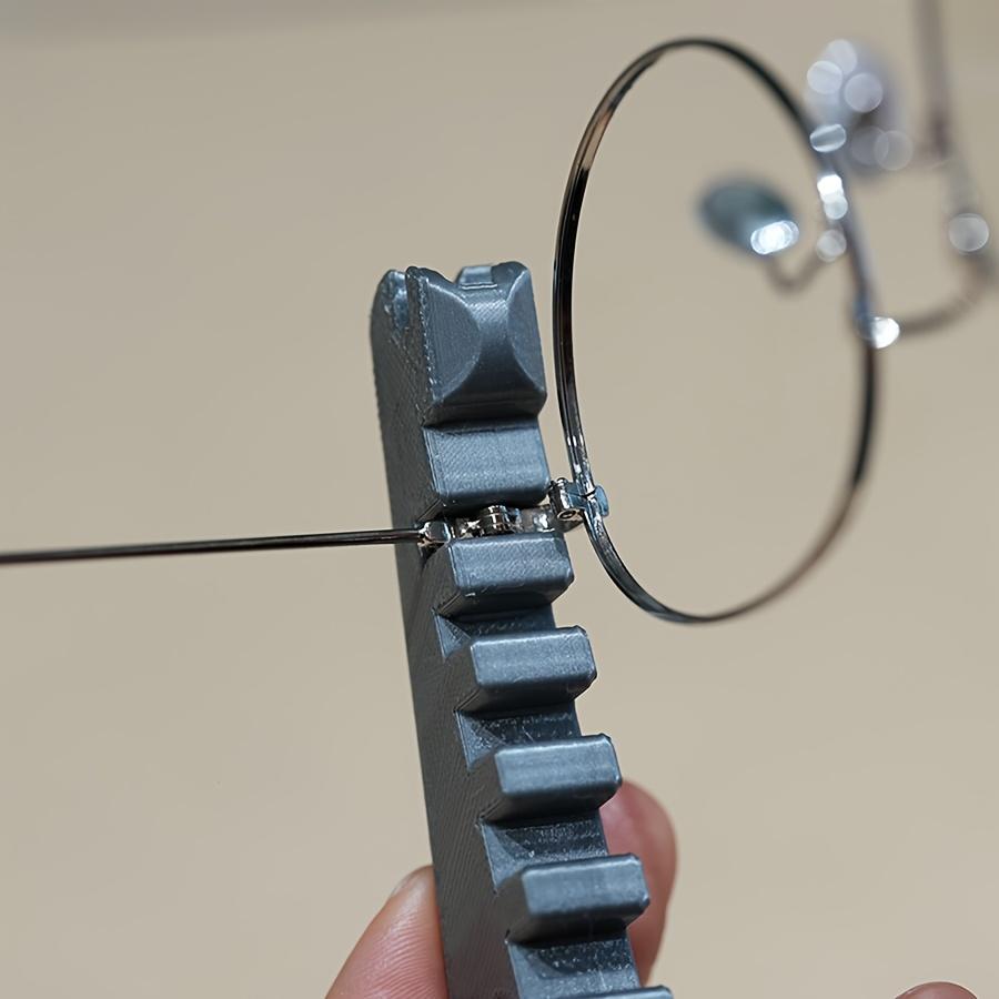 Eyeglasses temple bending adjuster, frame repair tool, temple crease repair, temple straightening correction, eyewear accessory