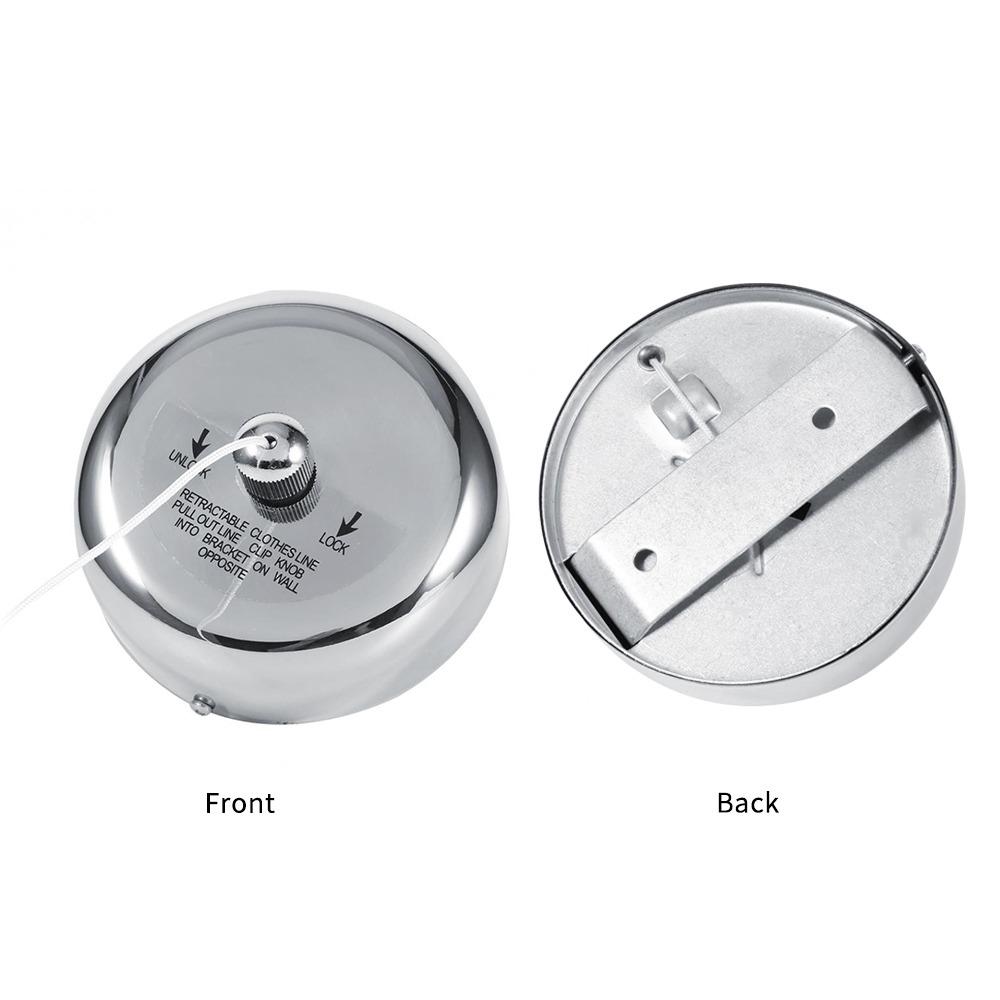 2.8m Wall Mounted Clothesline Silver Laundry Drying Line Stainless Steel Clothesline Hotel Laundry