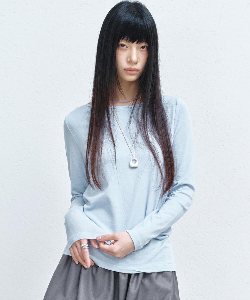 Nigaennikol Lettering Graphic Top_Sky Blue