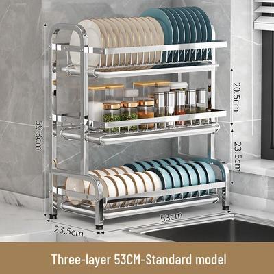 ZISIZ 3-Tier Multifunctional Kitchen Dish Drying Rack