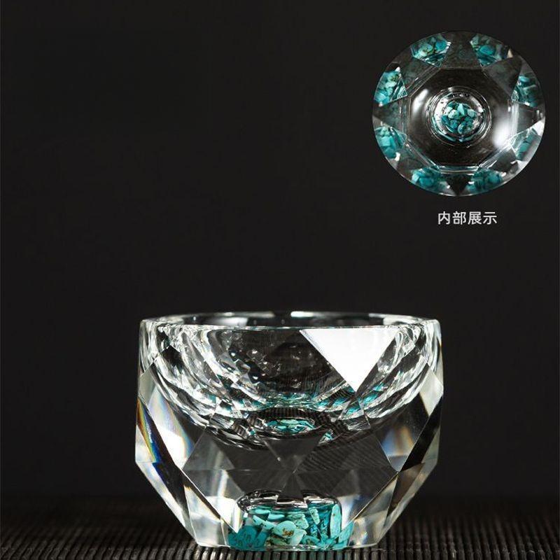 

50 мл Алмазне ограновування Кришталеві склянки для горілки Чарки для вина Чарки для віскі Склянка для міцних напоїв Саке Соджу Бренді Чашка для чаю 50ml