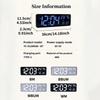 36*11.5*2.3cm Large RGB Digital Wall Clock TEMP Humidity Date Week Count-up Countdown 12/24H Bluetooth Time Synchronization LED Clock