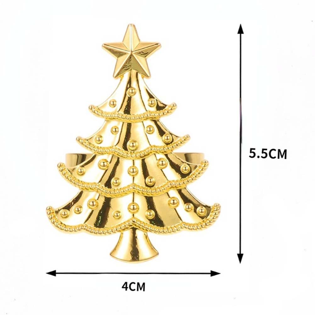 Serviettenhalter aus Metall mit Weihnachtsbaum-Stern-Design für festliche Tischdekoration und Serviettenringe für die Weihnachtsfeier