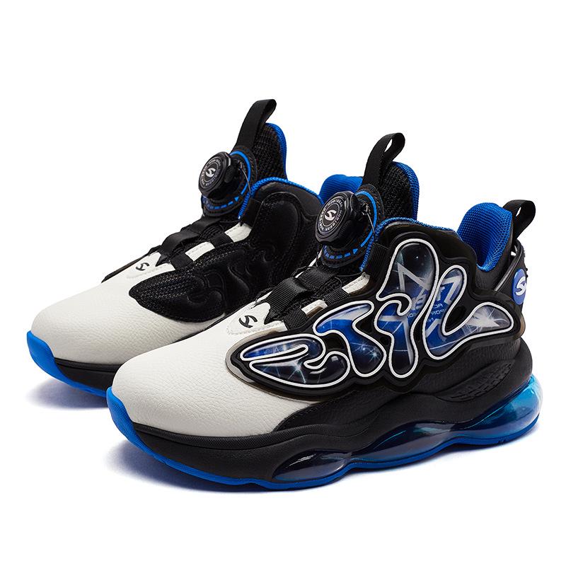 Happy Bear Leather Children s Basketball Shoes - Outdoor Sports & Daily Wear for Boys 34