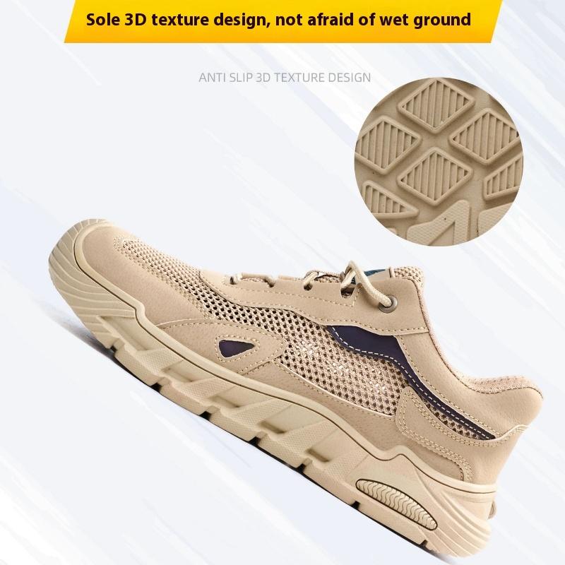 summer mesh safety shoes with steel toe caps work shoes with protection lightweight work boots breathable work sneakers for men