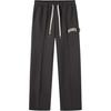 Li Ning Badfive Comfortable Fleece Lined Thermal Straight Fit Loose Fit Sports Pants Men's Obsidian Gray AKLU521-3