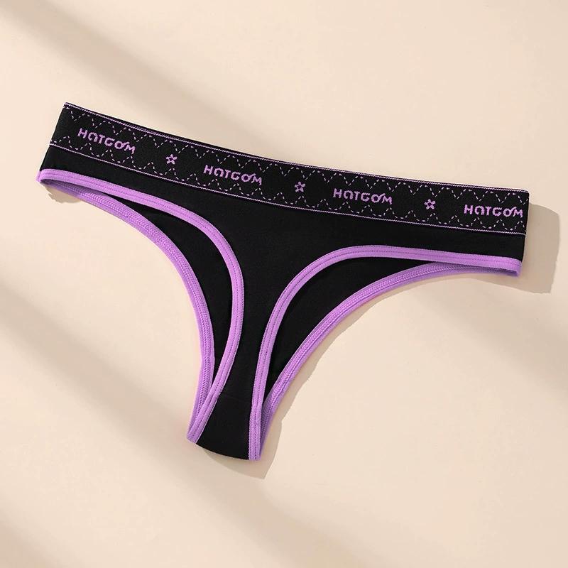 6Pcs/Set Women Thongs Low Waist Sexy Underwear Soft Panties Girls Briefs Cotton G-String Breathable Ladies Panty Female Lingerie