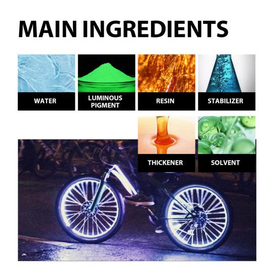 100ML Night Reflective Spray Agent High Visibility Outdoor Running Cycling Bike Clothes Warning Glow-in-the-dark Night Lighting Fluorescent Paint