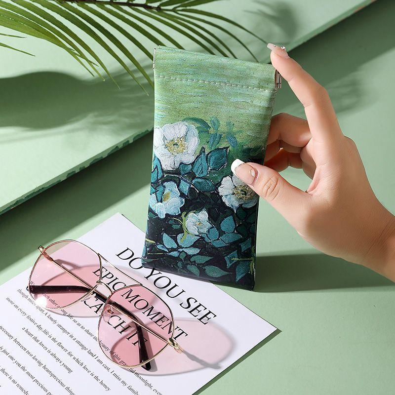 Fashion Pu Leather Sunglasses Bags Portable Soft Coins Lipsticks Storage Case Pouch High-Grade Waterproof Eyewear Mini Bag