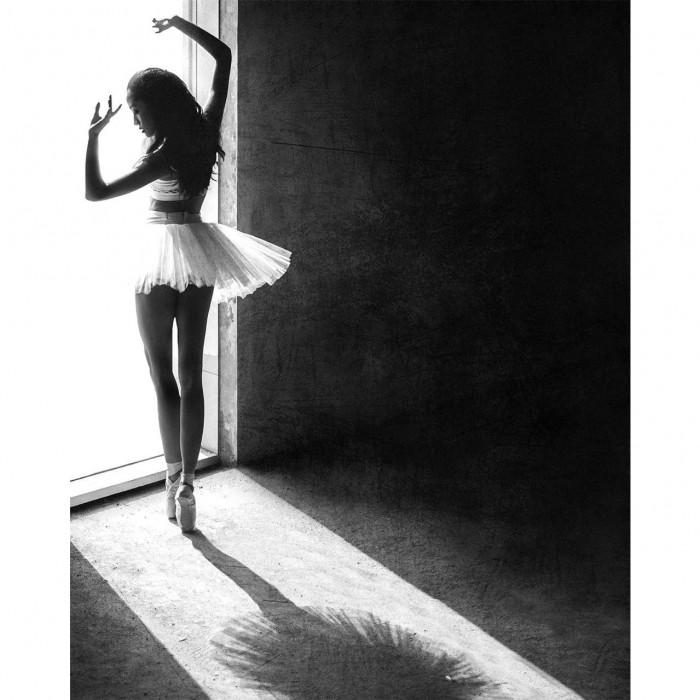 Pyramid International Impressão em tela de dança de sombras 50cm x preto/branco