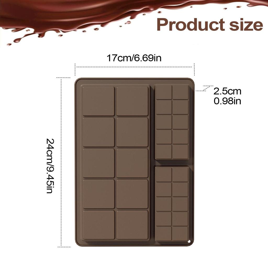 Chocolate Molds Silicone Food Grade Silicone Deep Chocolate Bar Mold Easy Release Kitchen Baking Moulds For Birthday Gathering